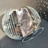 Clutch de noche con bola de discoteca reflectante