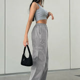 Pantalones cargo casuales con bolsillos