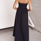 Encantador vestido midi sin tirantes estilo resort de Tulare