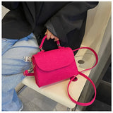 Bolso de hombro cuadrado retro de lujo