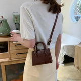 Bolso bandolera cuadrado retro mini para mujer