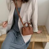Bolso bandolera cuadrado retro mini para mujer