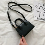 Bolso bandolera cuadrado retro mini para mujer
