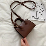 Bolso bandolera cuadrado retro mini para mujer