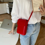 Bolso bandolera cuadrado retro mini para mujer
