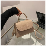 Bolso de hombro cuadrado retro de lujo