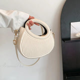 Bolso bandolera de cuero retro Y2K con minimonedero y miniteléfono