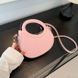 Bolso bandolera de cuero retro Y2K con minimonedero y miniteléfono