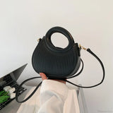Bolso bandolera de cuero retro Y2K con minimonedero y miniteléfono