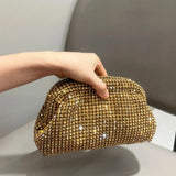Clutch de noche de diseñador adornado con pedrería
