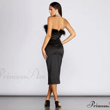 Vestido midi elegante de satén Robin