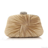 Bolso de mano de boda en color azul real, tipo clutch, en forma de cojín y plisado.