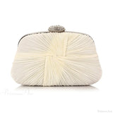 Bolso de mano de boda en color azul real, tipo clutch, en forma de cojín y plisado.