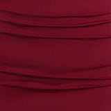 Vestido de noche retro entallado con tirantes y espalda abierta fruncida.