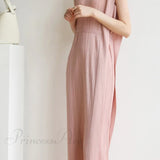 Vestido midi fruncido con detalle de cordones