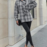 Blusa holgada con cuello con volantes