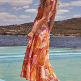 Vestido sin mangas plisado y elástico con estampado en el pecho de Sea Charm