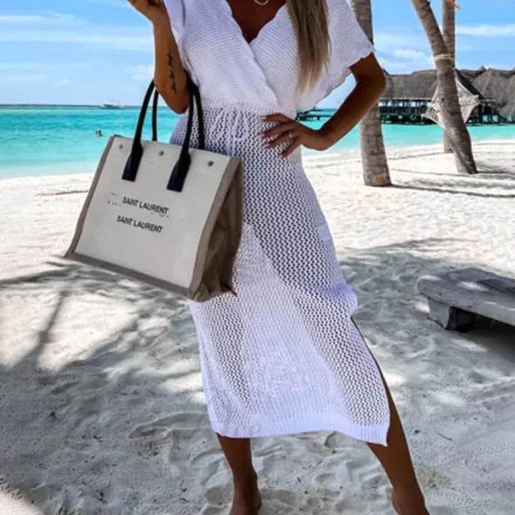 Vestido de playa de punto para balneario