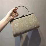 Clutch de noche con lentejuelas en forma de luna, bolso de hombro