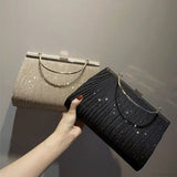 Clutch de noche con lentejuelas en forma de luna, bolso de hombro