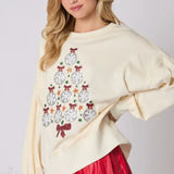 Sudadera de cuello redondo con lentejuelas