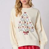 Sudadera de cuello redondo con lentejuelas