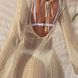 Blusa sexy de gasa transparente con escote en V