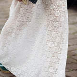 Falda larga y sexy de jacquard floral transparente