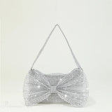 Clutch de noche con lazo de diamantes de imitación brillantes