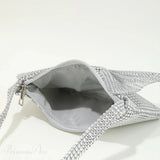 Clutch de noche con lazo de diamantes de imitación brillantes