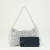 Clutch de noche con lazo de diamantes de imitación brillantes