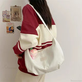 Bolso bandolera sencillo de nailon de estilo universitario