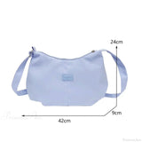 Bolso bandolera sencillo de nailon de estilo universitario