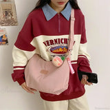 Bolso bandolera sencillo de nailon de estilo universitario