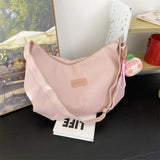 Bolso bandolera sencillo de nailon de estilo universitario