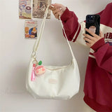 Bolso bandolera sencillo de nailon de estilo universitario