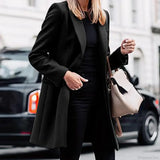 Blazer de traje de lana de botonadura sencilla