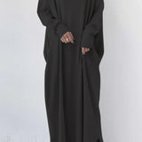 Vestido sudadera con bajo abierto y escote en pico