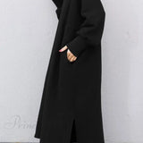 Vestido sudadera con abertura y cuello redondo