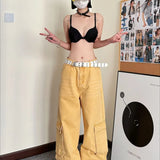 Pantalones cargo de mezclilla casuales de pierna recta