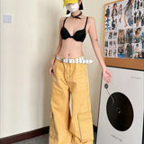 Pantalones cargo de mezclilla casuales de pierna recta