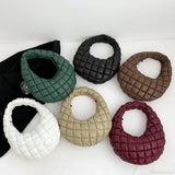 Bolso pequeño de algodón acolchado con correa de hombro acolchada