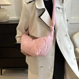 Bolso de hombro acolchado en algodón suave