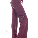 Pantalones cargo tipo jogger lisos con cordón y cinturilla elástica