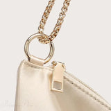 Clutch de noche/boda con cadena de metal macizo, para llevar bajo el brazo.