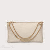 Clutch de noche/boda con cadena de metal macizo, para llevar bajo el brazo.