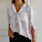 Blusa de mujer – Corte holgado – Tejido transpirable – Estampado jacquard texturizado