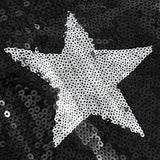 Falda ajustada con lentejuelas y estampado de estrellas para festivales y carnavales