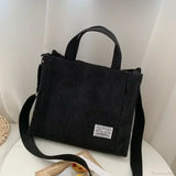 Bolso de hombro de lona con estampado de estrellas