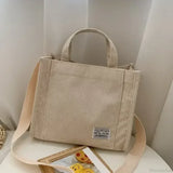 Bolso de hombro de lona con estampado de estrellas
